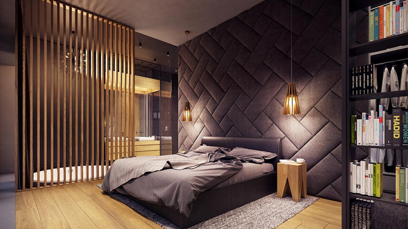 desain sekat kayu ruangan minimalis